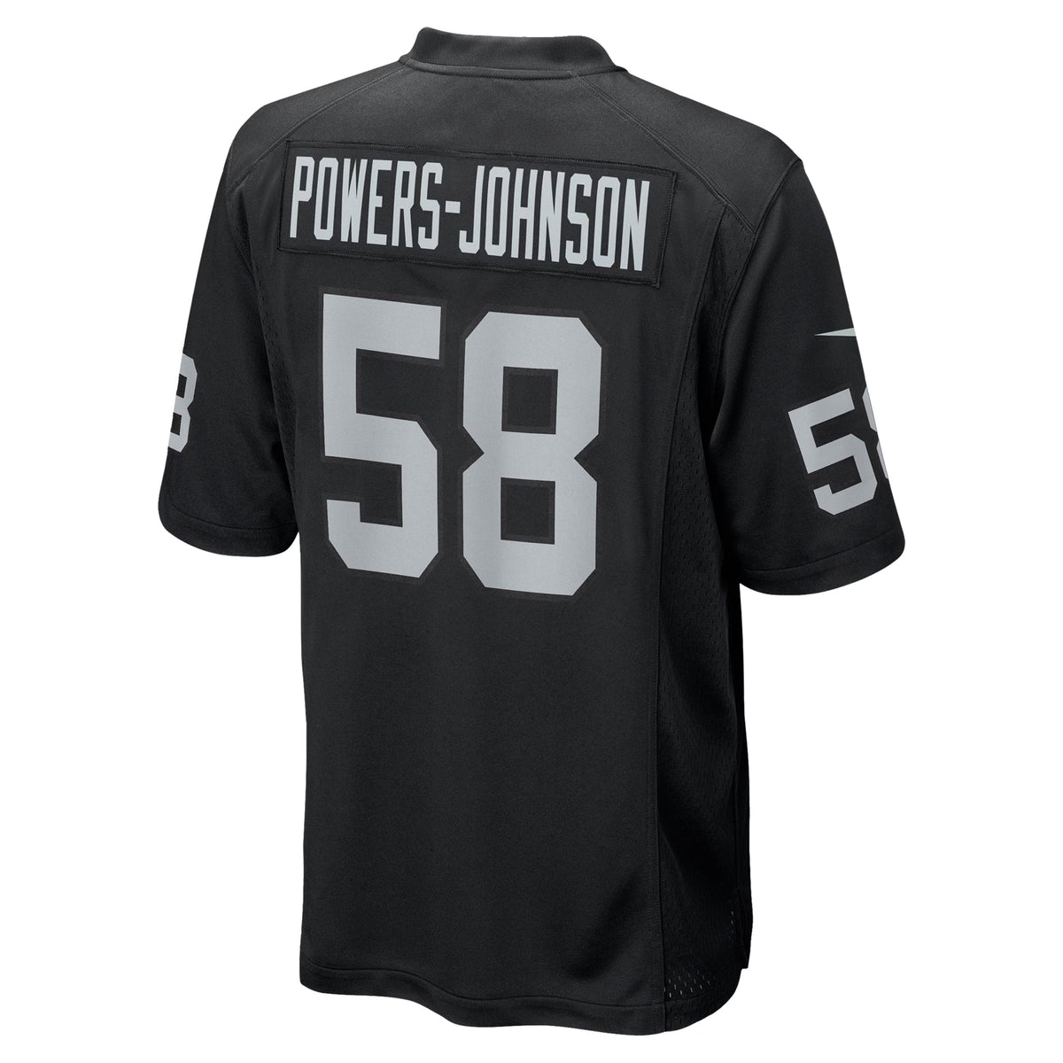 Las Vegas Raiders Jackson Powers-Johnson Black Team Game Jersey