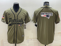 Men's New England Patriots Olive 2022 Salute To Service Limited jersey