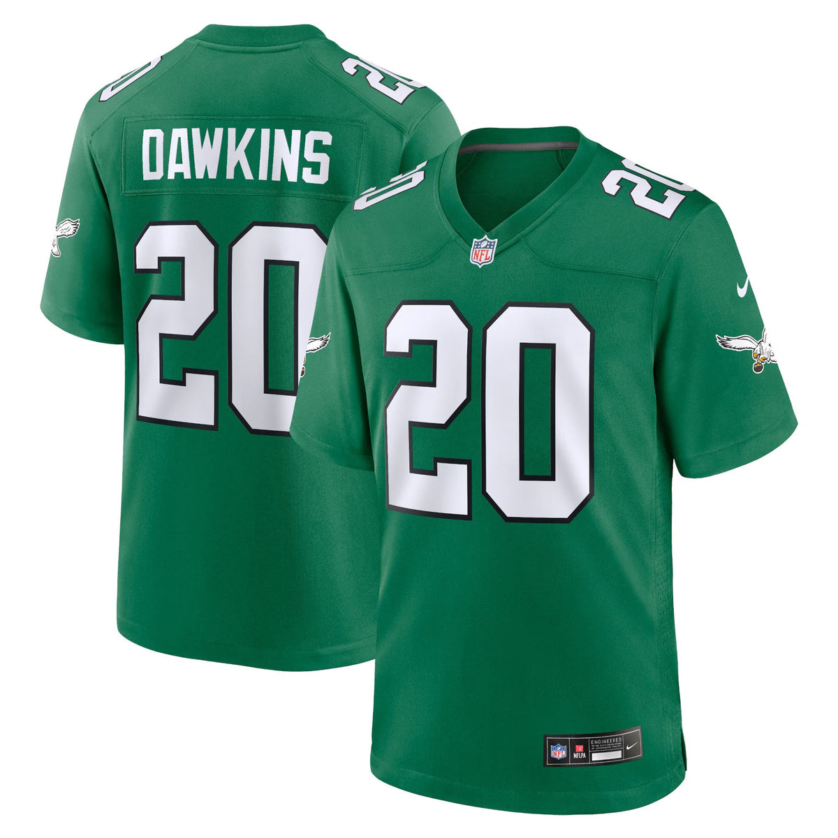 Philadelphia Eagles Brian Dawkins Kelly Green Alternate Retired Player Game Jersey