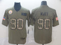 Men's Pittsburgh Steelers T.J. Watt #90 Brown Authentic Game jersey