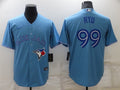 Men's Toronto Blue Jays Hyun-Jin Ryu #99 Light Blue Replica Baseball Jersey1