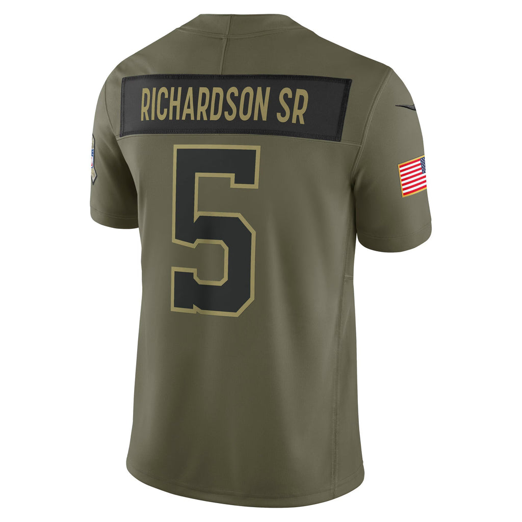 Indianapolis Colts Anthony Richardson Sr. Olive 2025 Salute to Service Limited Jersey