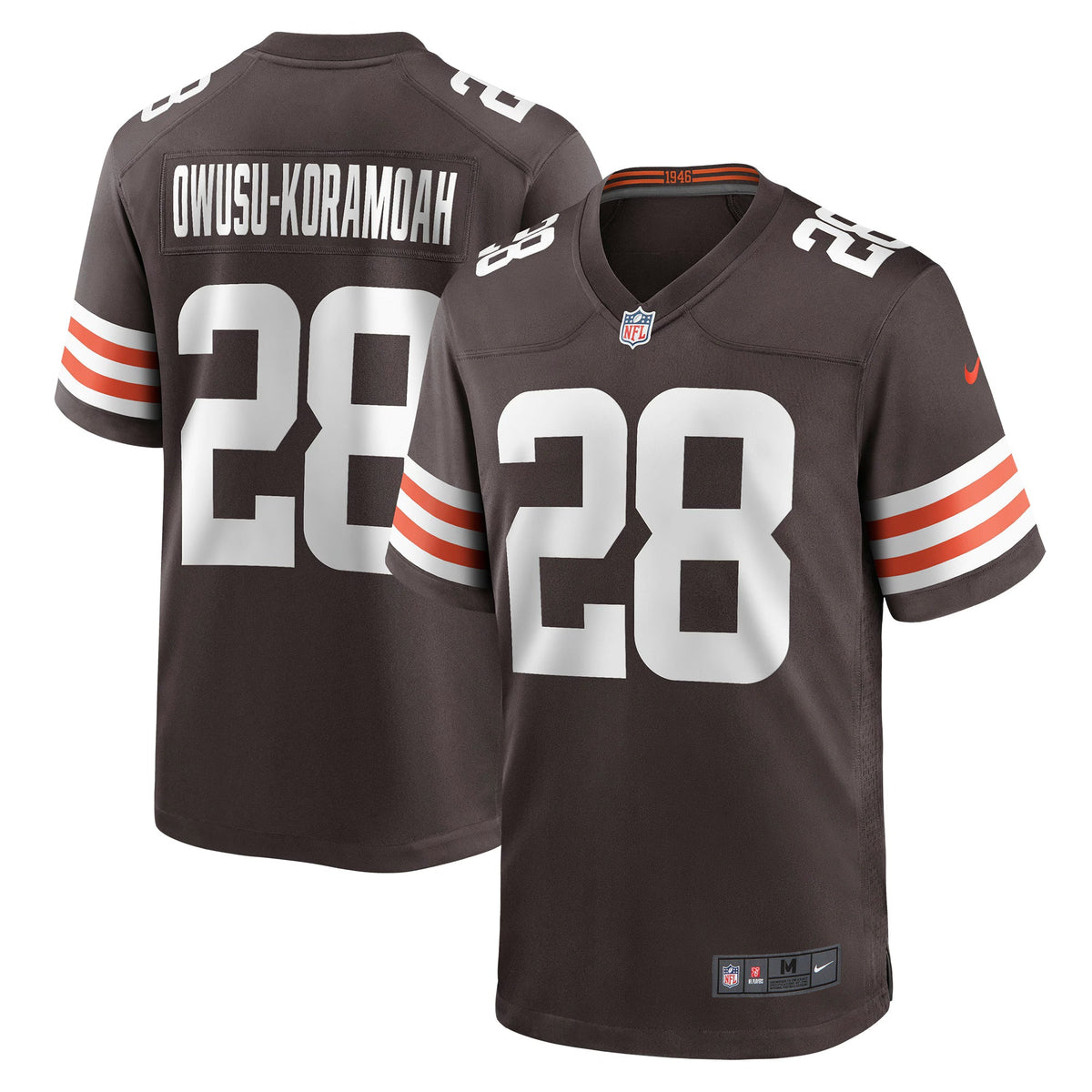 Cleveland Browns Jeremiah Owusu-Koramoah Brown Game Player Jersey