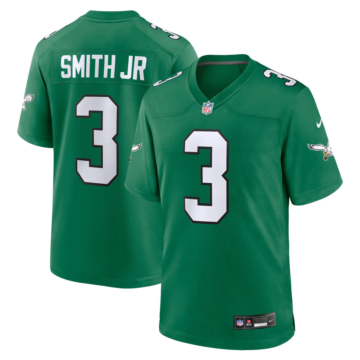 Philadelphia Eagles Nolan Smith Kelly Green Alternate Game Jersey