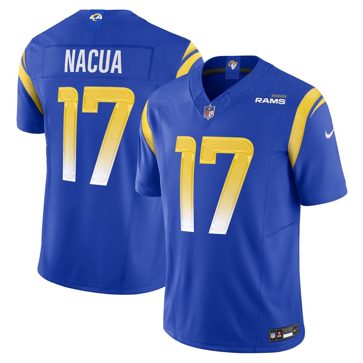 Los Angeles Rams Puka Nacua Royal Vapor F.U.S.E. Limited Jersey