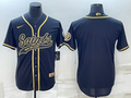 Men's New Orleans Saints Black Game Blank jersey