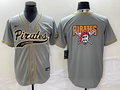 Men's Pittsburgh Pirates Gray Replica Team jersey Joint Edition
