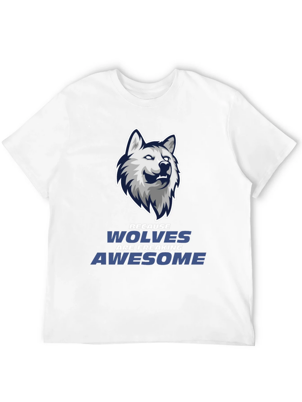 Wolf Graphic Tee - Wolves Are Awesome Black T-Shirt