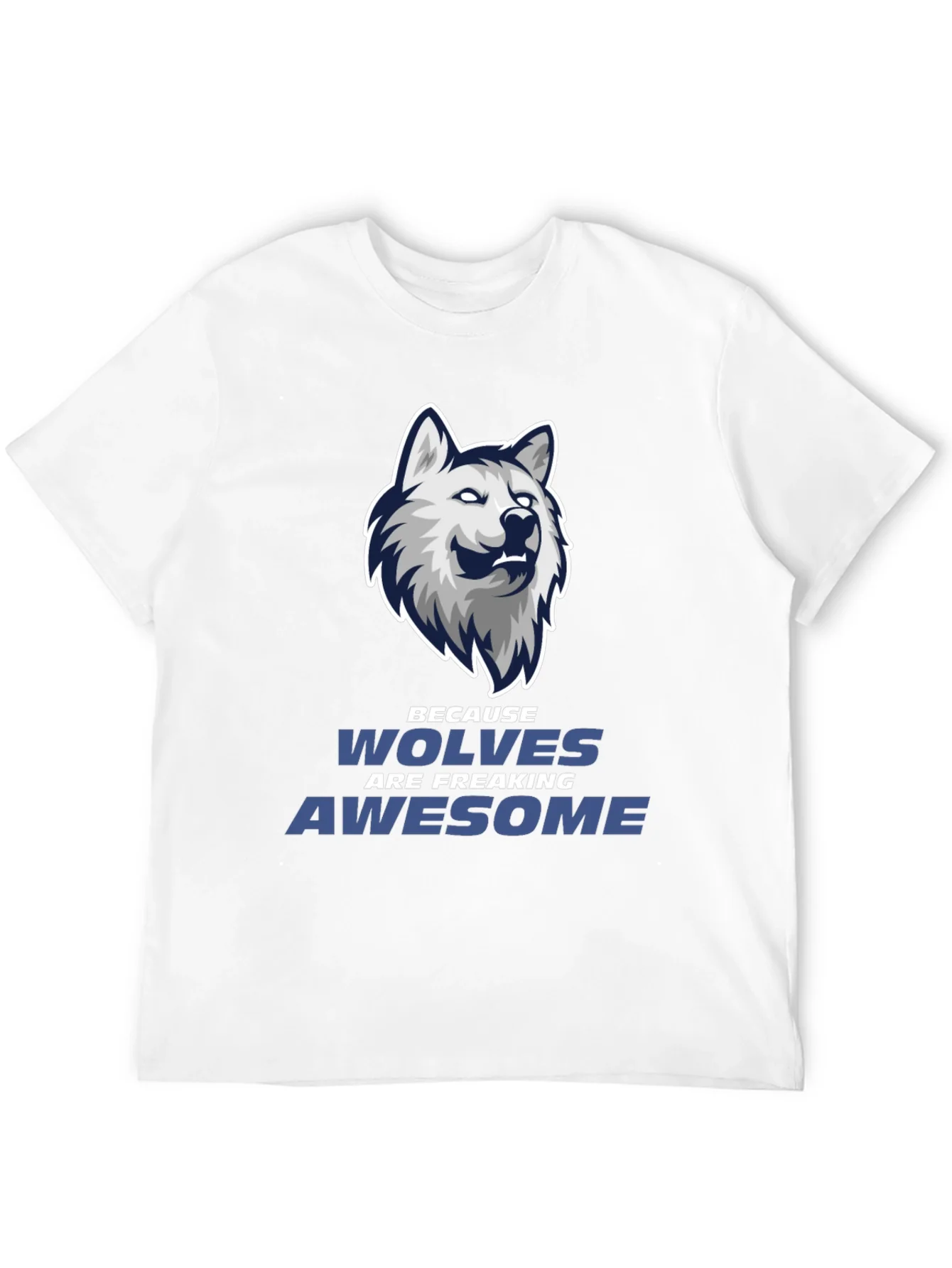 Wolf Graphic Tee - Wolves Are Awesome Black T-Shirt