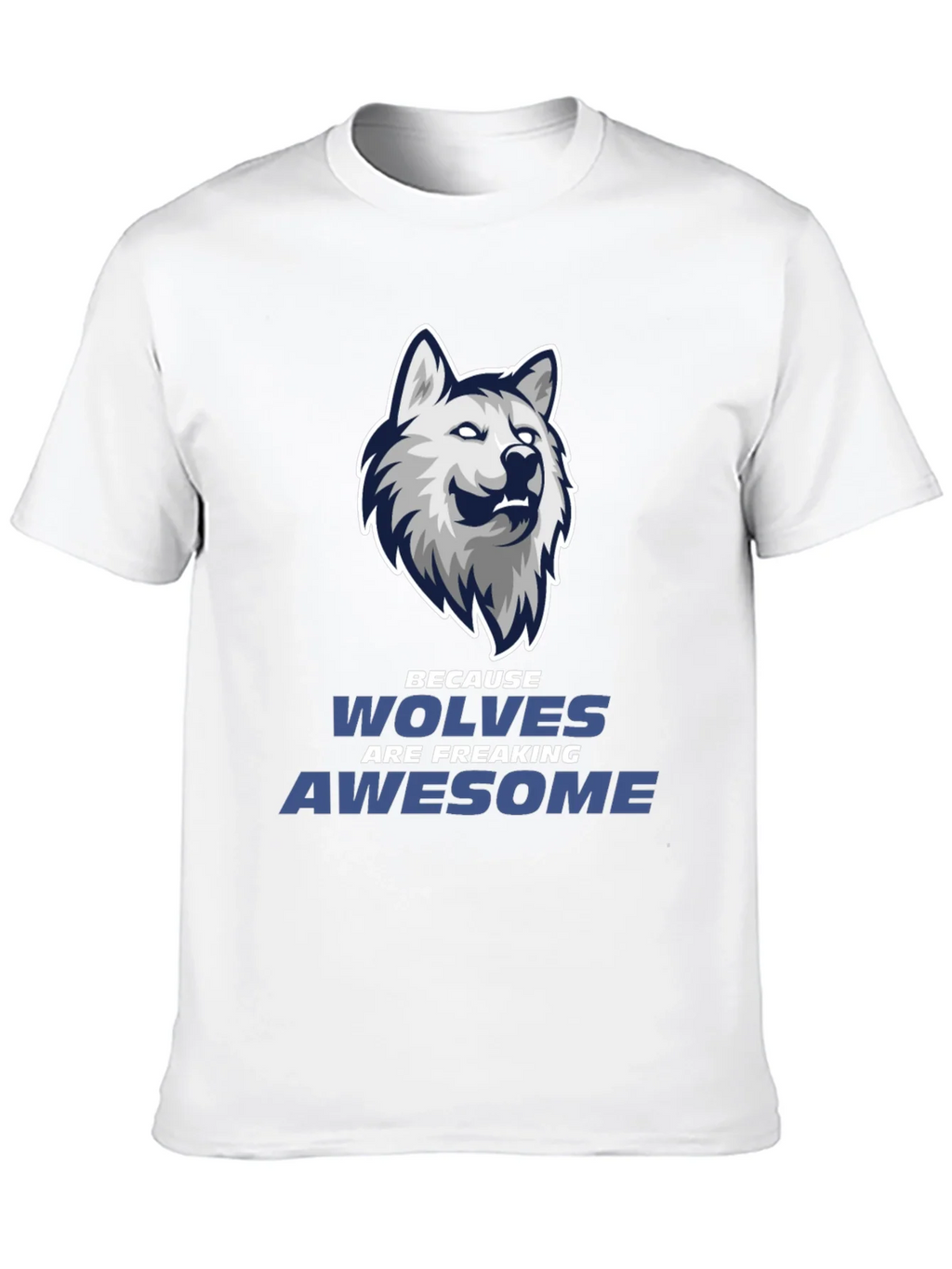 Wolf Graphic Tee - Wolves Are Awesome Black T-Shirt