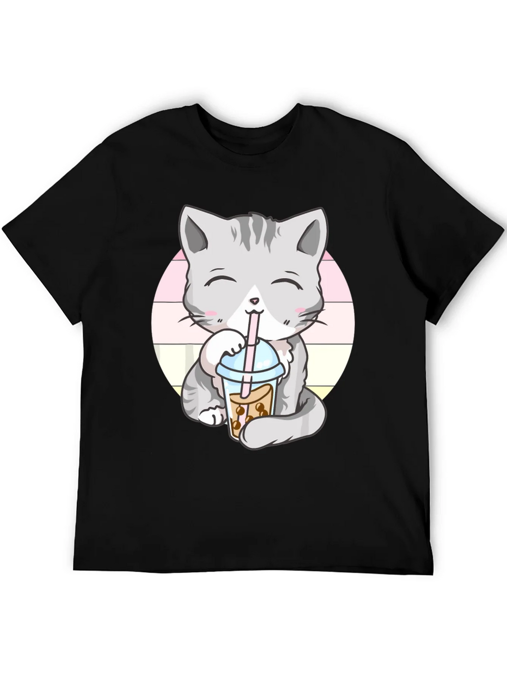 Kawaii Cat Boba Tea Graphic Tee