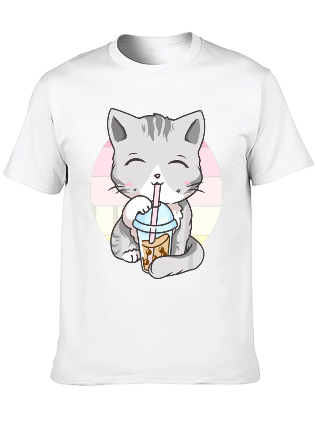 Kawaii Cat Boba Tea Graphic Tee