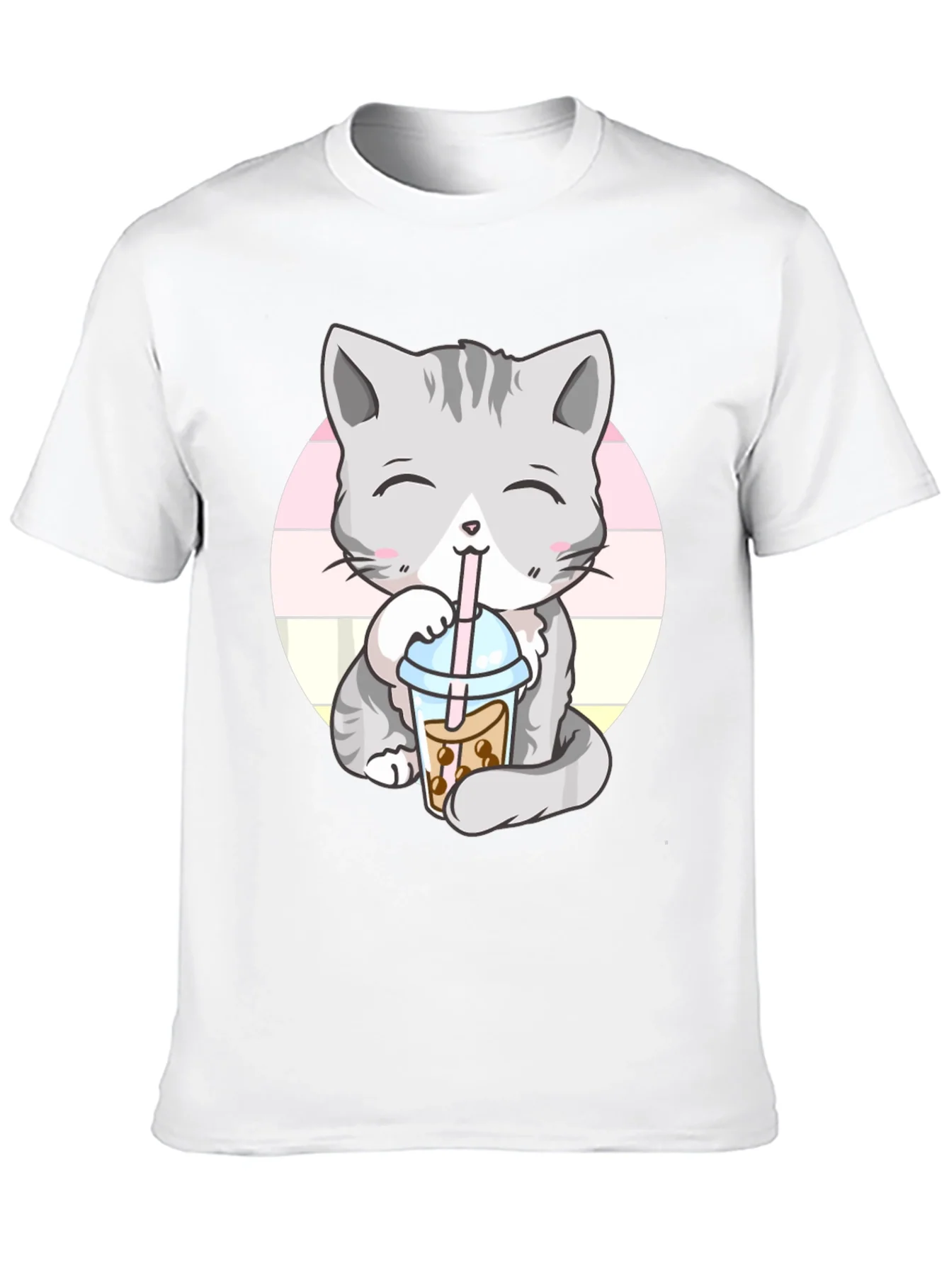 Kawaii Cat Boba Tea Graphic Tee