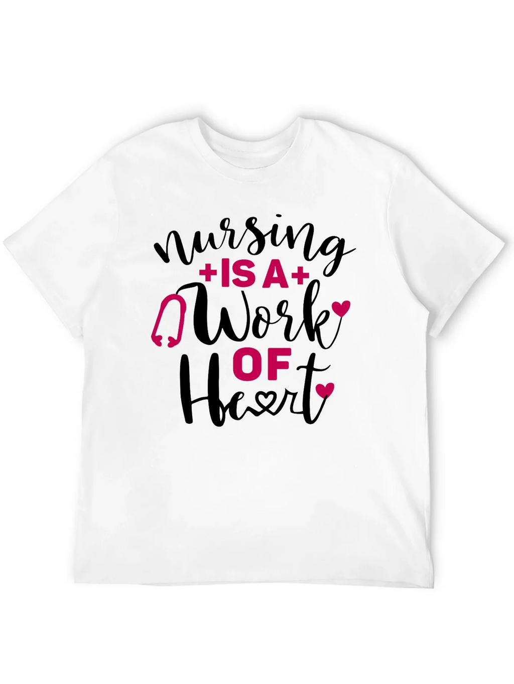 Nursing Is A Work Of Heart Graphic Tee