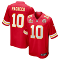 Men's Kansas City Chiefs Isiah Pacheco #10 Red Super Bowl LIX Game Jersey1