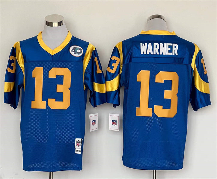 Men's San Louis Rams Kurt Warner Blue Legacy Replica jersey