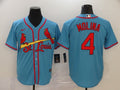 Men's St. Louis Cardinals #4 Yadier Molina  Horizon Blue jersey