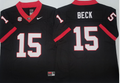 Men's Georgia Bulldogs Carson Beck #15 Black Player Game Jersey