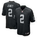 Las Vegas Raiders Ashton Jeanty Black 2025 NFL Draft First Round Pick Game Jersey