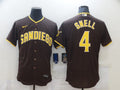 Men's San Diego Padres Wil Myers #4 Brown Player Stitched jersey