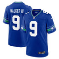 Seattle Seahawks Kenneth Walker III Royal Throwback Player Game Jersey