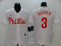 Men's Philadelphia Phillies #3 Bryce Harper  Pinstripe jersey