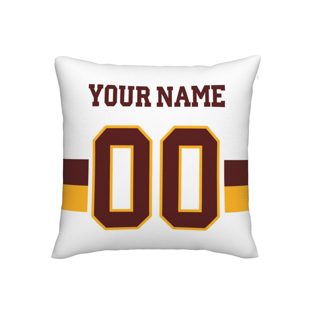 Custom W.Football Team White Decorative Throw Pillow Case - Print Personalized Football Team Fans Name & Number Birthday Gift