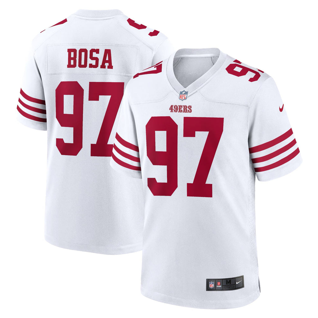 San Francisco 49ers Nick Bosa White Team Game Jersey