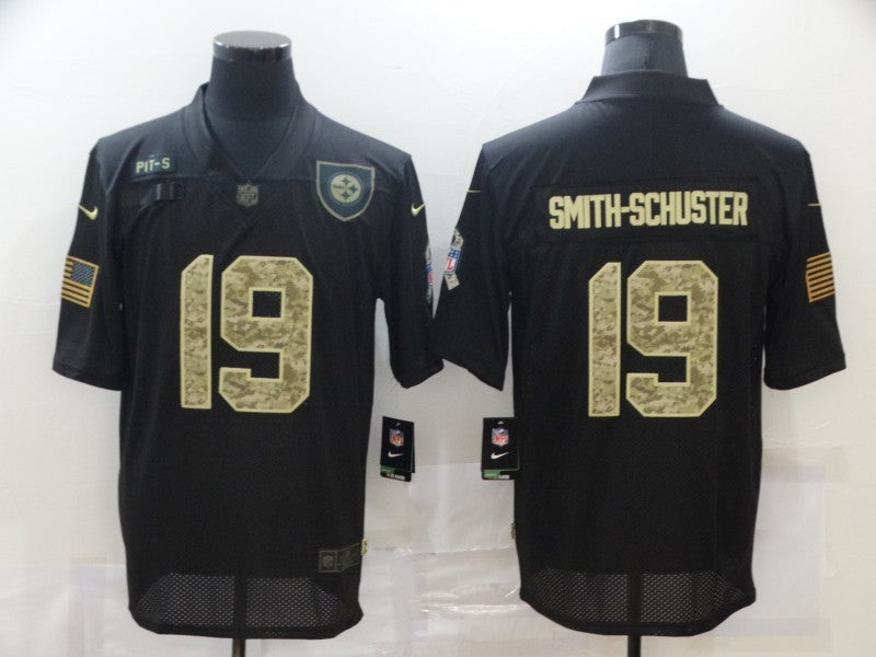 Men's Pittsburgh Steelers #19 JuJu Smith-Schuster Black Game Player jersey