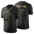 Custom1 Dallas Cowboys Black Golden Edition Vapor Limited Jersey1 Stitched  Football Jerseys