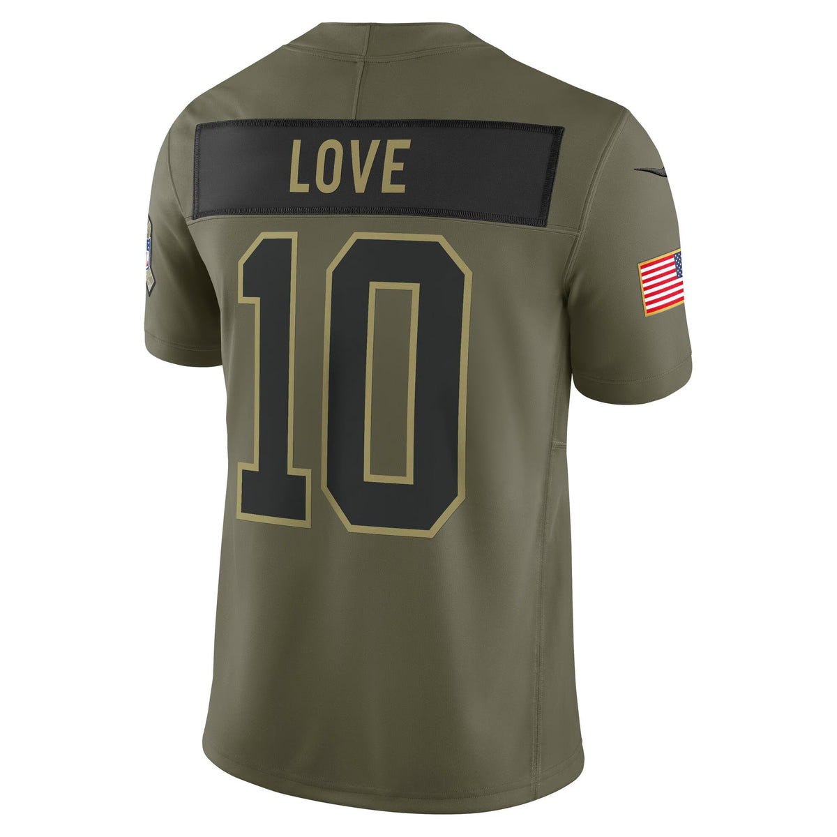 Green Bay Packers Jordan Love Olive 2025 Salute to Service Limited Jersey