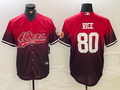 Men's San Francisco 49ers Jerry Rice #80 Scarlet Player jersey