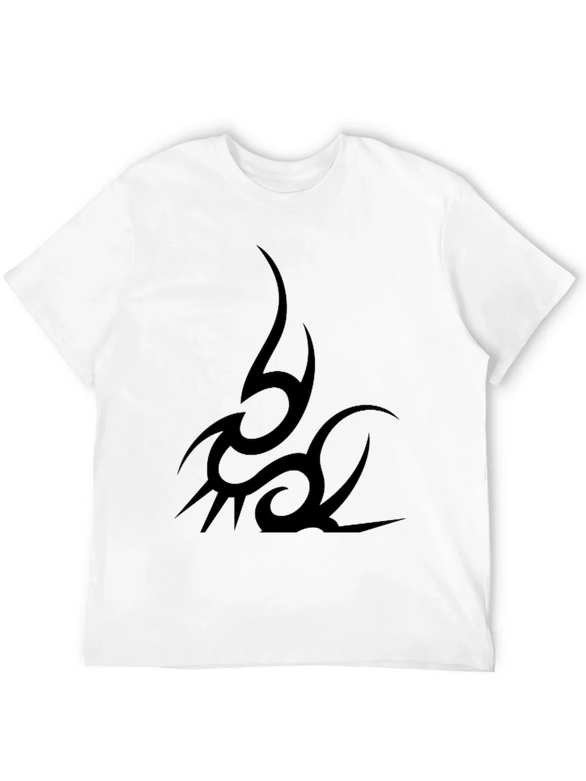 Tribal Tattoo Graphic Print Black T-Shirt