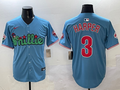 Men's Philadelphia Phillies Bryce Harper #3 Blue Replica Player jersey