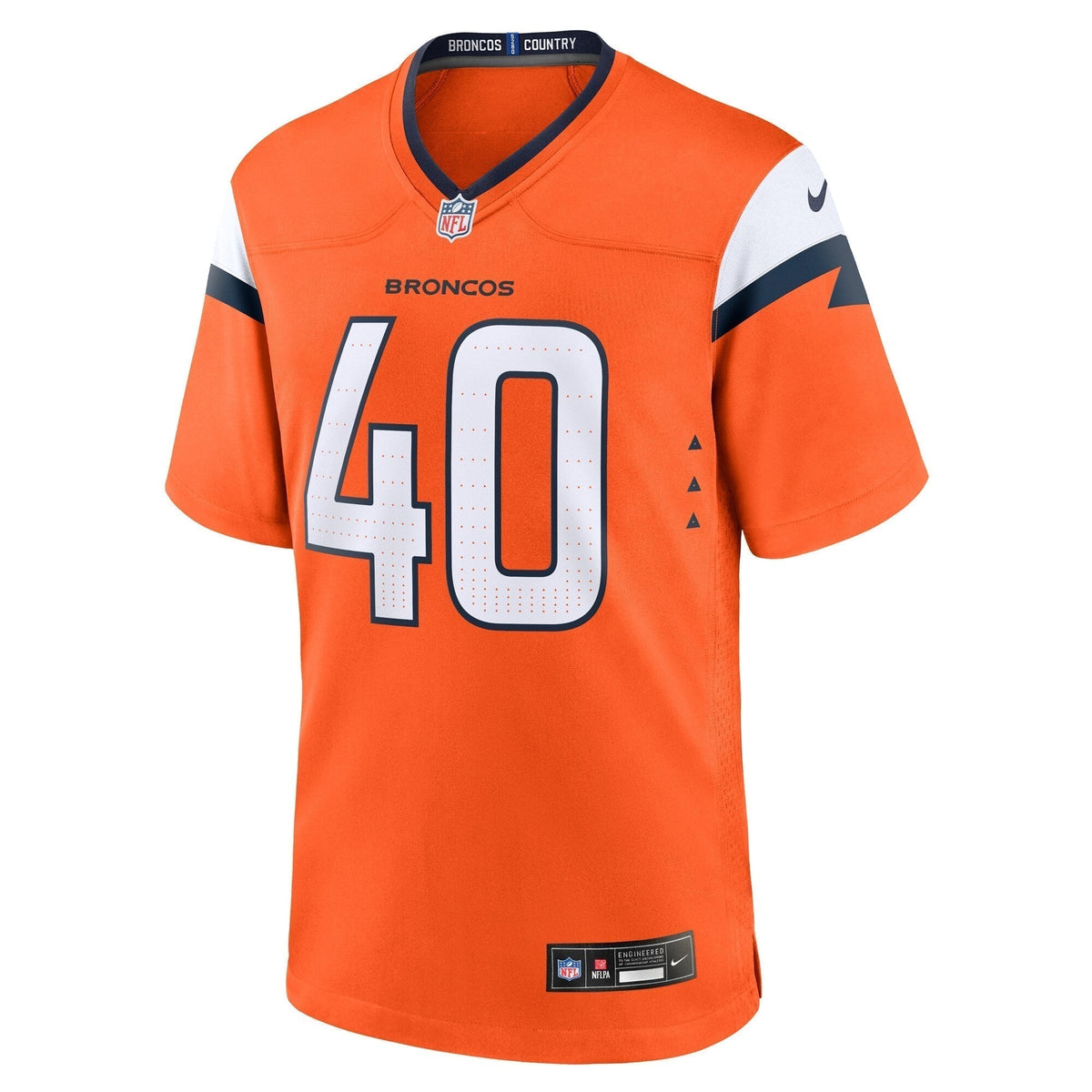 Justin Strnad Denver Broncos Nike Team Game Jersey -  Orange