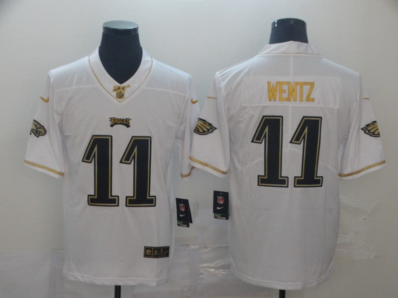 Men's Philadelphia Eagles Carson Wentz #11 White Game jersey