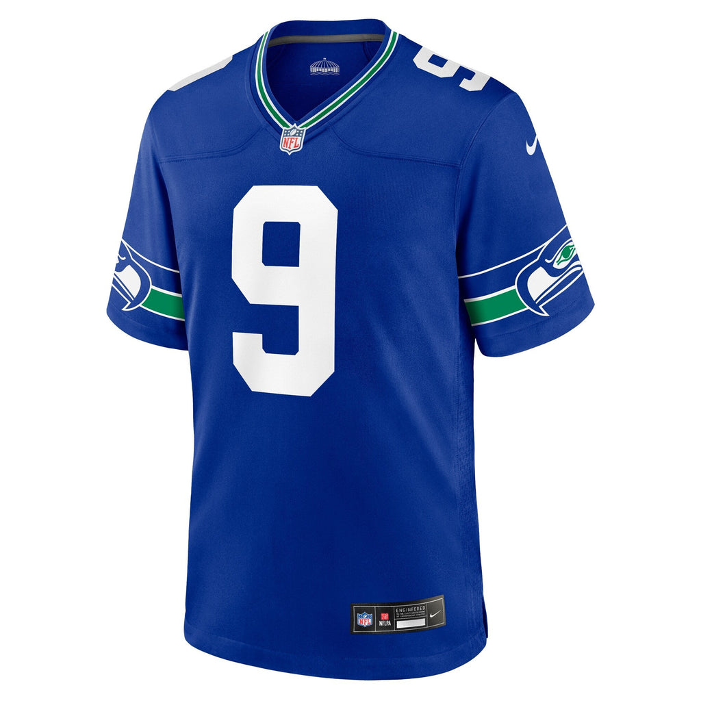 Seattle Seahawks Kenneth Walker III Royal Throwback Player Game Jersey