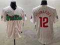 Men's Philadelphia Phillies Kyle Schwarber #12 White Replica Team Jersey1