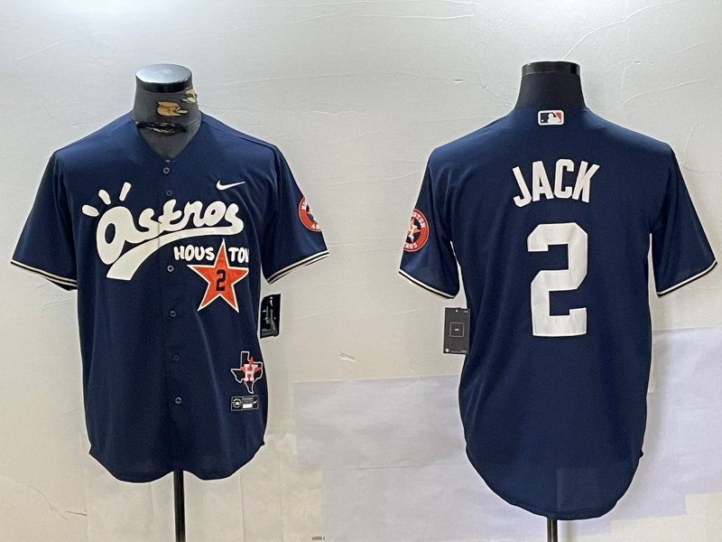 Men's Houston Astros #2 Navy Game Player jersey