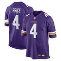 Minnesota Vikings Myles Price Purple Team Game Jersey