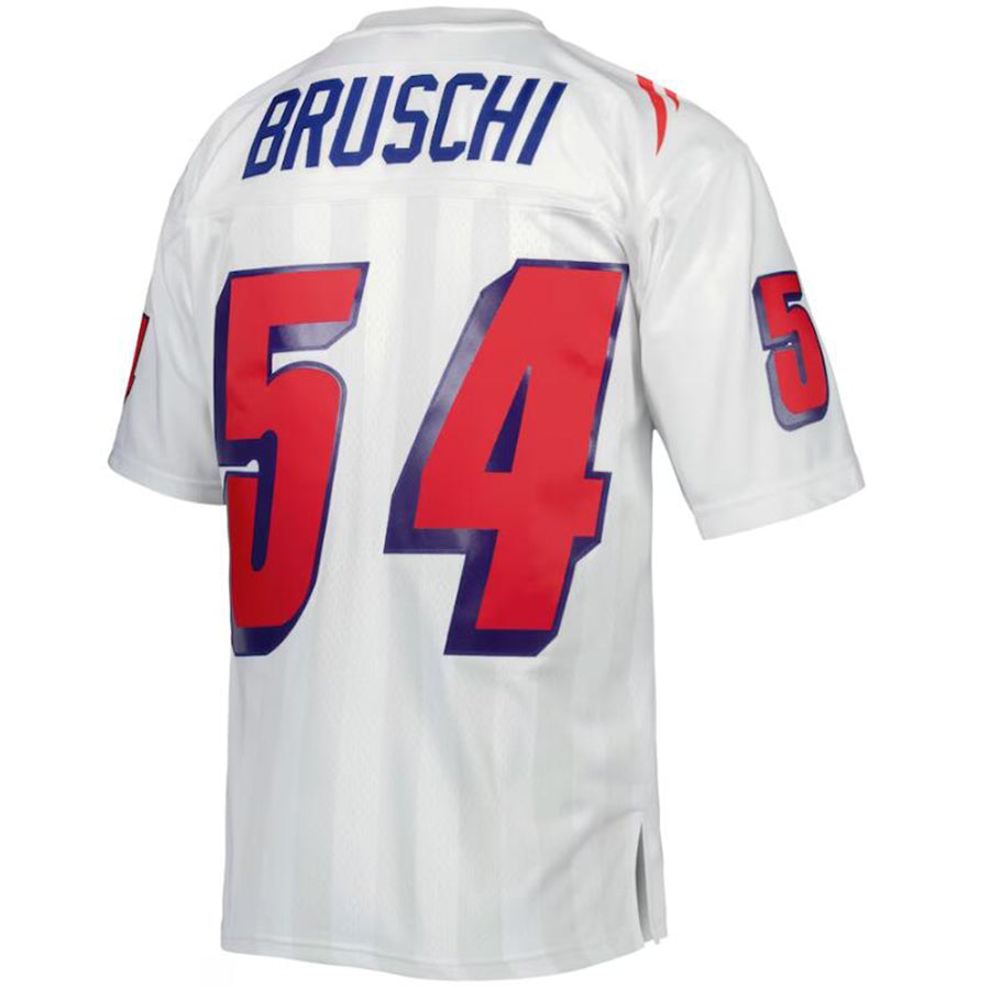 NE.Patriots #54 Tedy Bruschi Player White 1996 Legacy Replica Football Jerseys