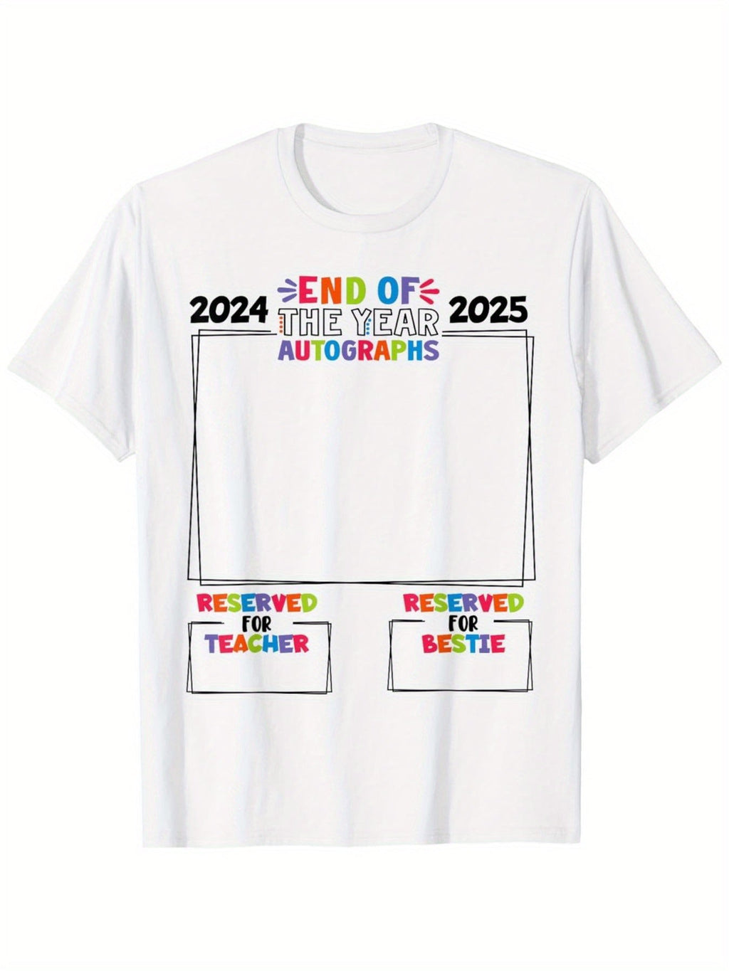 End Of The Year Autographs 2025 Last Day of School Girls Custom Shirt