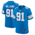 Detroit Lions Tyleik Williams Blue 2025 NFL Draft First Round Pick Game Jersey