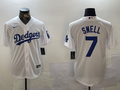 Men's Los Angeles Dodgers Blake Snell #7 White Home Replica Player Jersey1