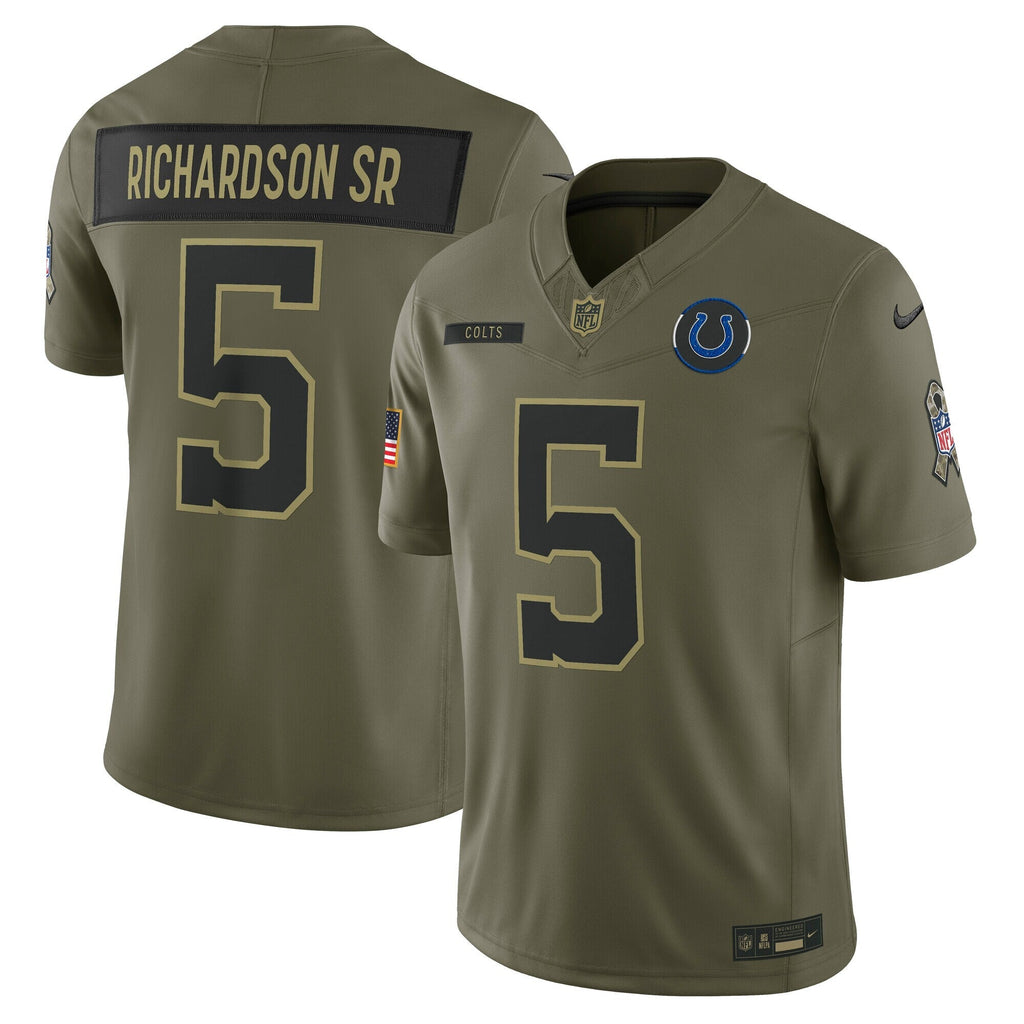 Indianapolis Colts Anthony Richardson Sr. Olive 2025 Salute to Service Limited Jersey
