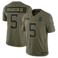Indianapolis Colts Anthony Richardson Sr. Olive 2025 Salute to Service Limited Jersey