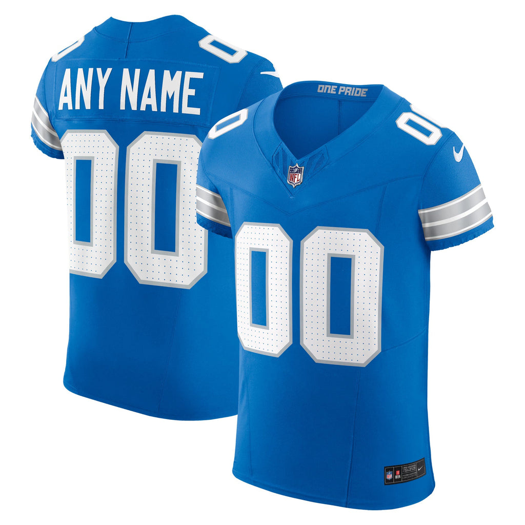 Detroit Lions Blue Team Vapor F.U.S.E. Elite Custom Jersey