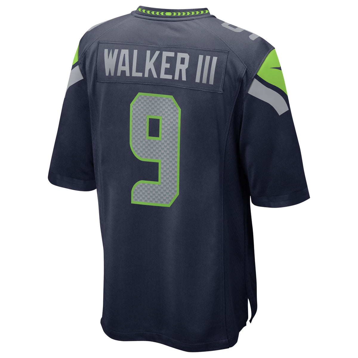 Seattle Seahawks Kenneth Walker III College Navy 50th Season Game Jersey