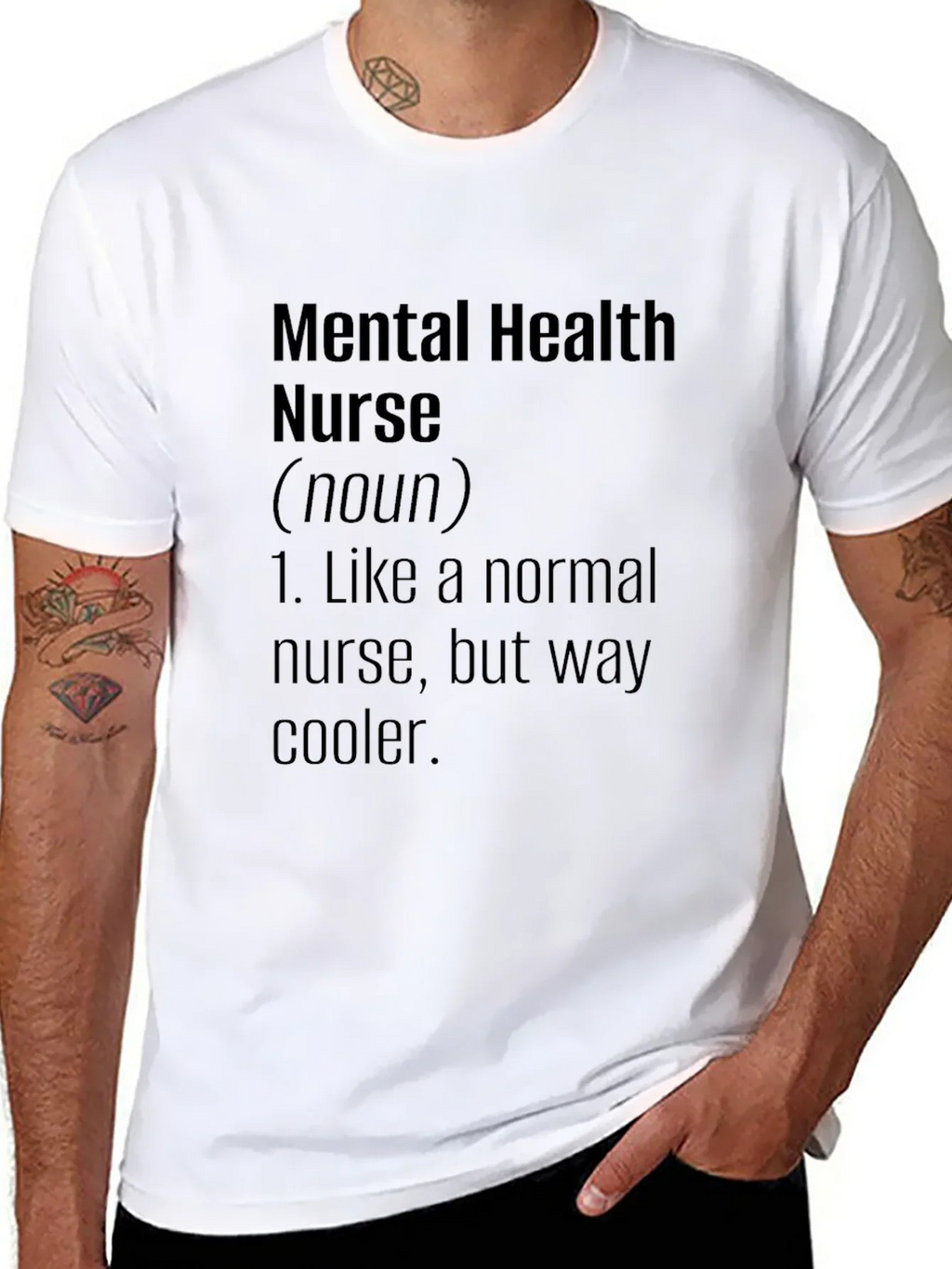 Mental Health Nurse Definition Black T-Shirt
