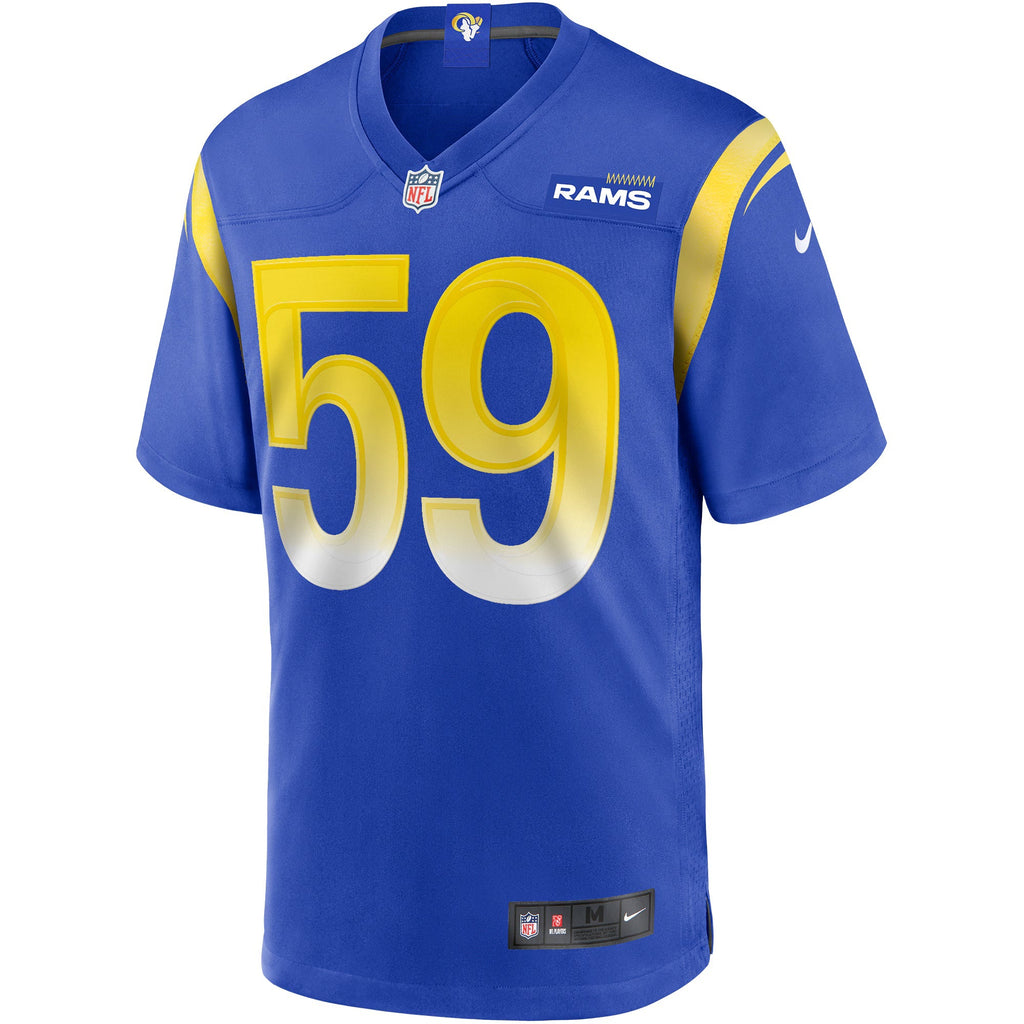Los Angeles Rams London Fletcher Royal Game Retired Player Jersey